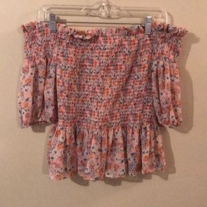 Smocked off the shoulder top